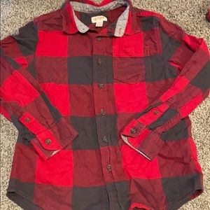 Red/Dark grey flannel